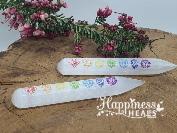 Selenite Chakra Wand