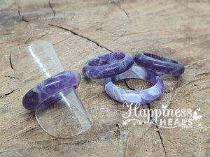 Chevron Amethyst Rings