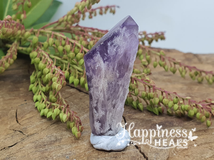 Dragon Tooth Amethyst Elestial Crystal Point Wand