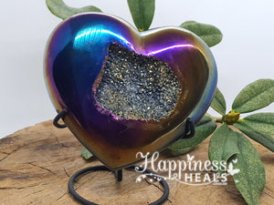 Titanium Agate Heart