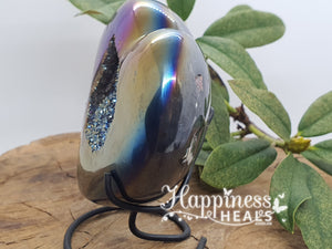 Titanium Agate Heart