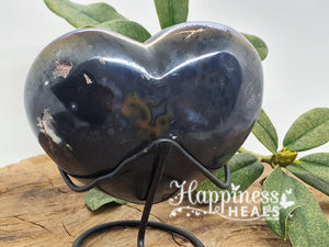 Titanium Agate Heart