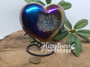 Titanium Agate Heart