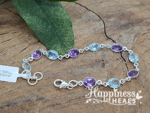 Amethyst & Blue Topaz Bracelet