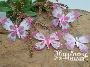 Pink Butterfly Magnets