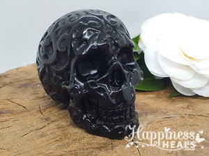 Black Obsidian Skull