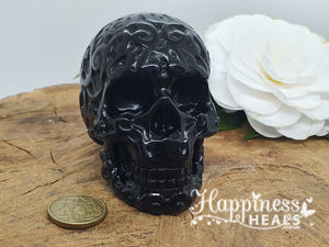 Black Obsidian Skull