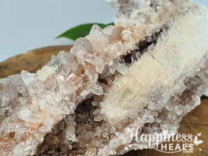 Clear Quartz Cluster With Hematite