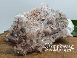 Clear Quartz Cluster With Hematite