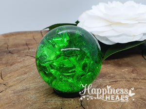 Crackle Green Quartz Sphere