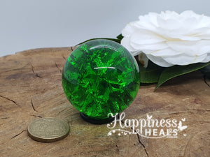 Crackle Green Quartz Sphere