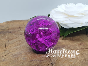 Crackle Purple Quartz Sphere