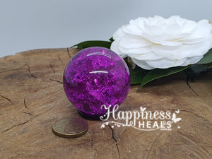 Crackle Purple Quartz Sphere