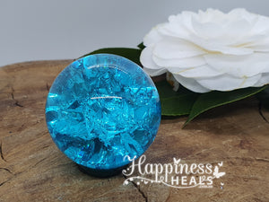 Crackle Blue Quartz Sphere