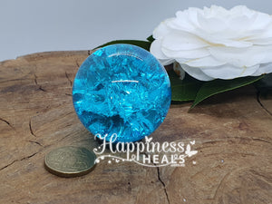 Crackle Blue Quartz Sphere