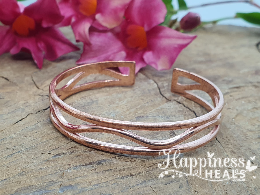 Handcrafted Copper Wave Bracelet – Classic Style & Natural Elegance