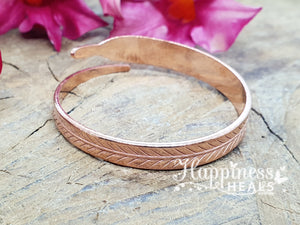 Handcrafted Copper Leaf Bracelet – Classic Style & Natural Elegance