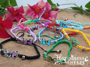 Colorful Butterfly String Bracelets – Playful, Vibrant & Adjustable