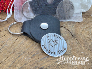 Pocket Hug Silver Coin - With Keyring Pouch