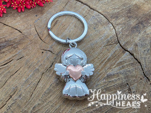 Angel with Heart Keyrings