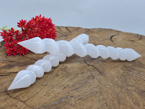 Selenite Spiral Wand