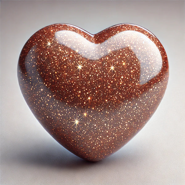 Goldstone Heart (30mm): An Exceptional Sparkling Gemstone