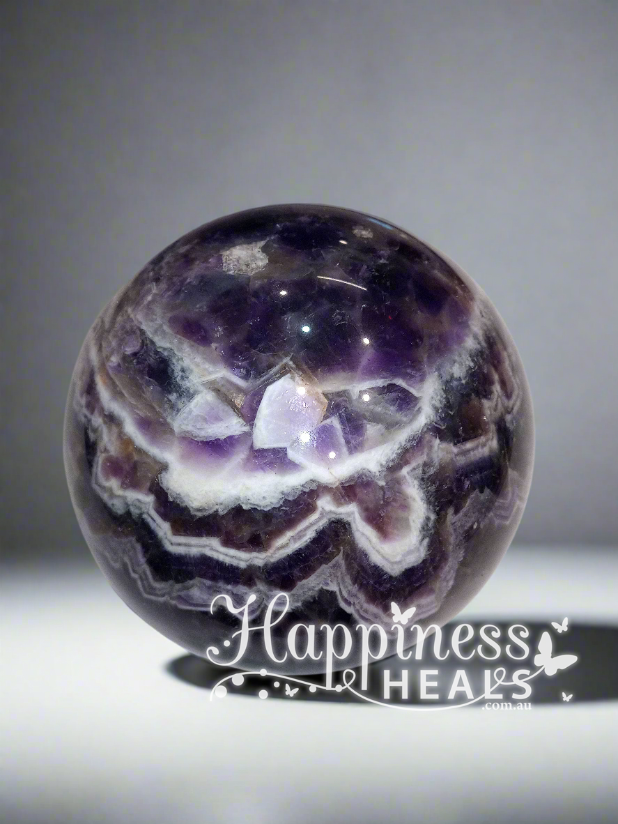 Chevron Amethyst Sphere