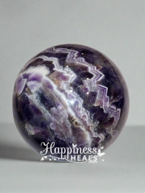 Chevron Amethyst Sphere