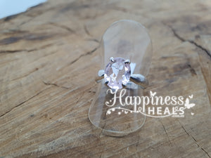 Morganite Sterling Silver Ring