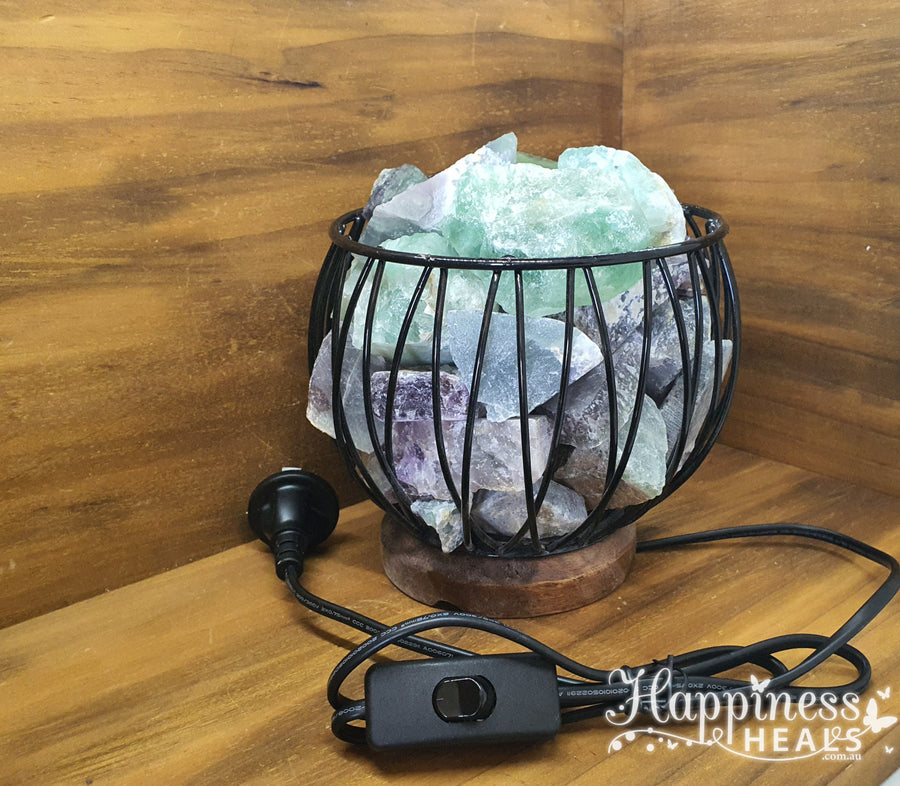 Fluorite Cage Lamp