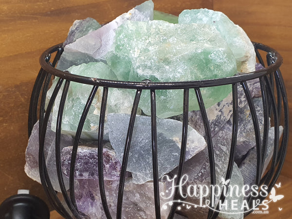 Fluorite Cage Lamp