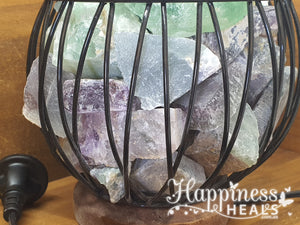 Fluorite Cage Lamp