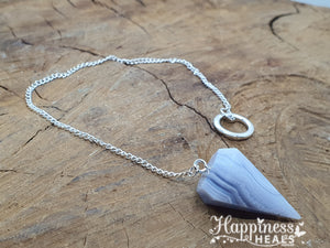 🔮 Blue Lace Agate Pendulum – A Tool for Clarity & Intuition 🔮