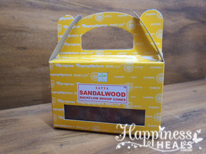 Sandalwood - Backflow Incense Cones - Satya