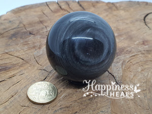 Silver Sheen Obsidian Sphere