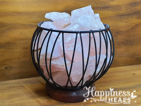 Rose Quartz Cage Lamp