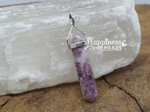 Lepidolite Double Point Pendant