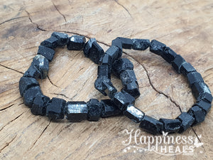 Black Tourmaline Chunk - Bracelet