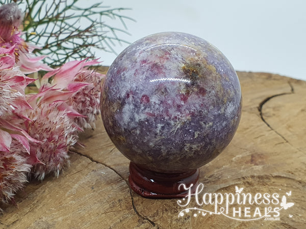 Lepidolite Sphere - 65mm Dia