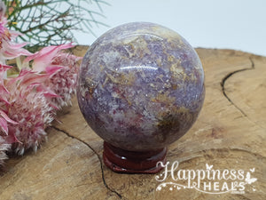 Lepidolite Sphere - 65mm Dia