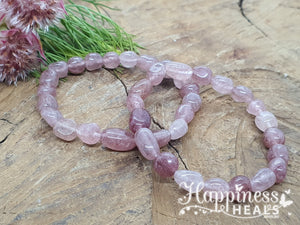 Strawberry Quartz Nugget Bracelet