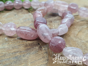 Strawberry Quartz Nugget Bracelet