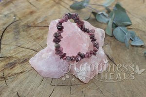 Rhodonite Chip Bracelet